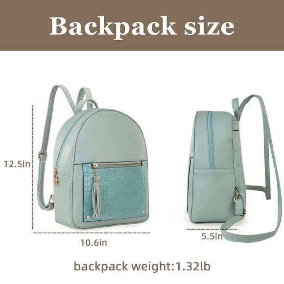 5658 Medium Backpack Purse Anti Theft Backpack with Secured Zipper & Tassel main image 6